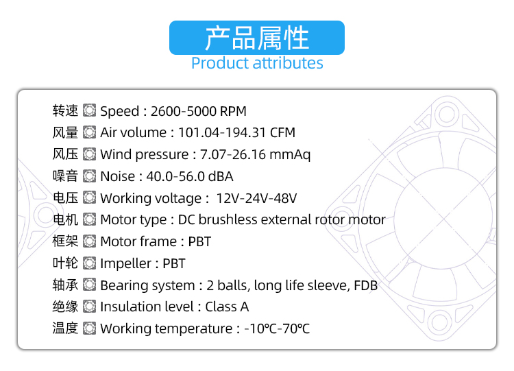 散熱風(fēng)扇參數(shù)